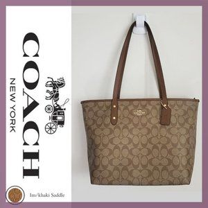 Coach F58292  City Zip Tote in Signature Canvas